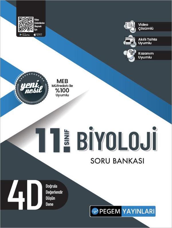 Pegem 11. Sınıf Biyoloji Soru Bankası - Pegem Akademi Yayıncılık - Image 1