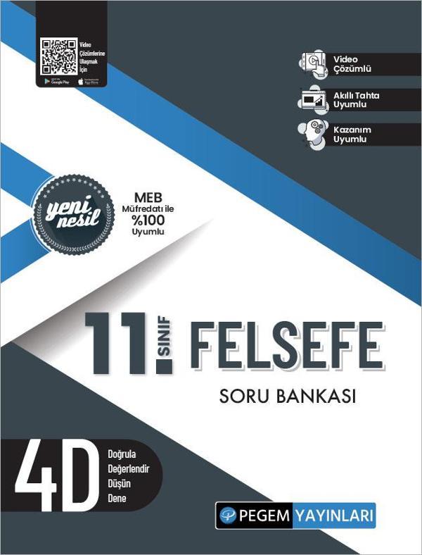 Pegem 11. Sınıf Felsefe Soru Bankası - Pegem Akademi Yayıncılık - Image 1
