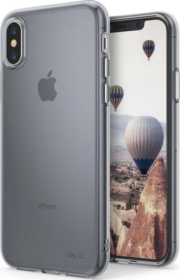 Ringke Air iPhone X ile Uyumlu KIlıf Smoke Black Ultra Hafif Esnek İnce Renkli Transparan 1.04 mm - Image 1