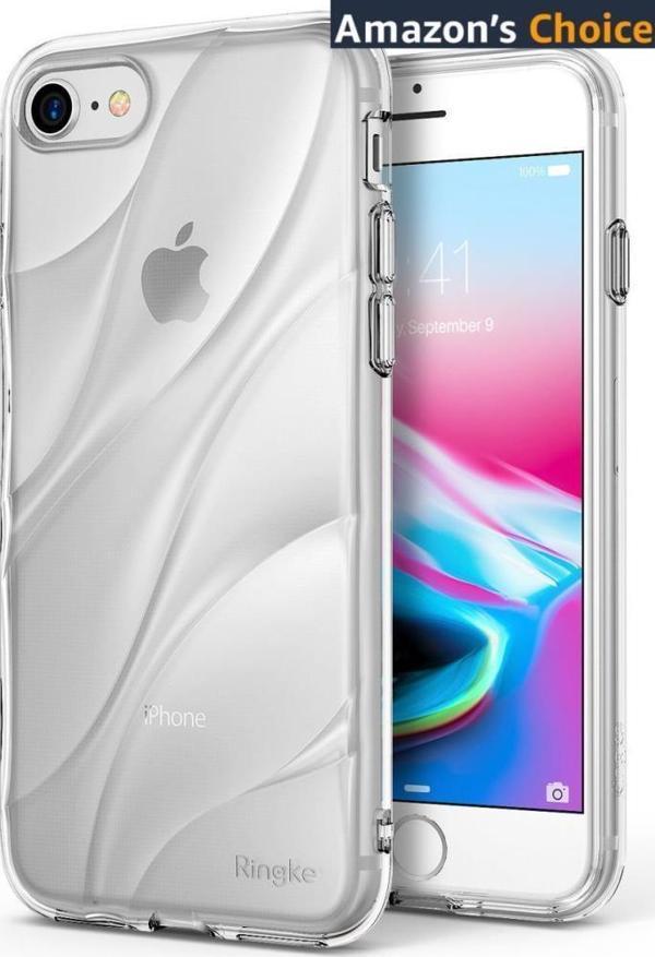 Ringke Flow iPhone 7/8 ile Uyumlu KIlıf Crystal Clear 3D Dalga Efekti Hafif Esnek Şeffaf Transparan - Image 1