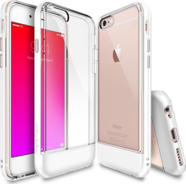 Ringke Frame iPhone 6s/ 6 ile Uyumlu Çerçeveli Bumper Kılıf Pearl White - Image 1
