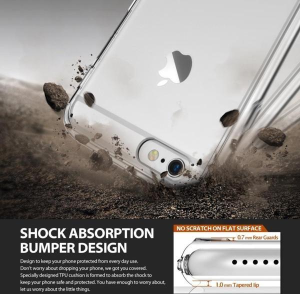 Ringke Fusion iPhone 6s Plus/ 6 Plus ile Uyumlu KIlıf Black - Image 1
