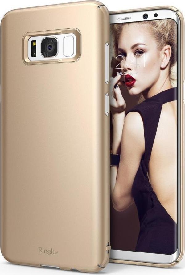 Ringke Slim Galaxy S8 ile Uyumlu Kılıf Royal Gold - Image 1