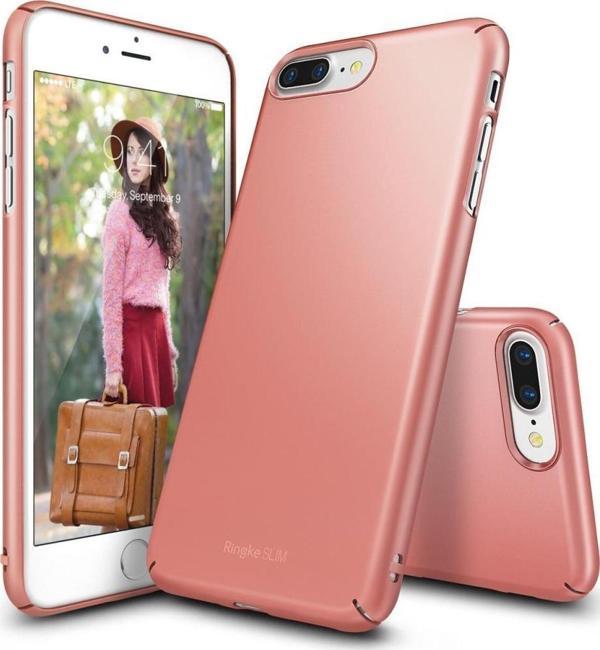 Ringke Slim iPhone 7/8 Plus ile Uyumlu KIlıf Rose Gold İnce Şık Tasarım - Image 1