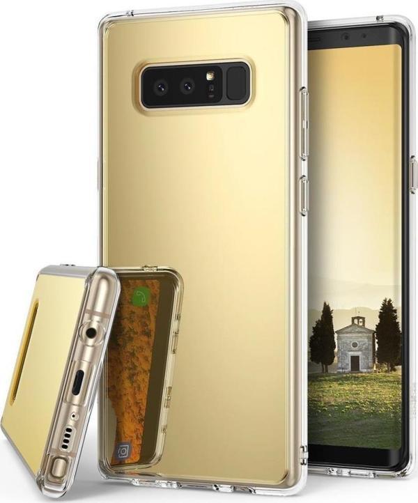 Ringke Mirror Fusion Galaxy Note 8 ile Uyumlu Aynalı Kılıf Royal Gold - Image 1