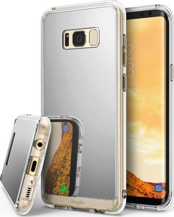 Ringke Mirror Fusion Galaxy S8 Plus ile Uyumlu Aynalı Kılıf Silver - Image 1