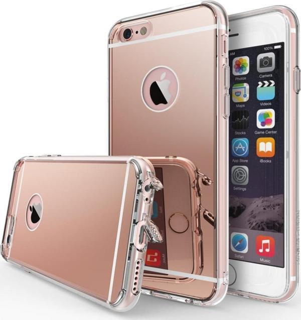 Ringke Mirror Fusion iPhone 6s/ 6 ile Uyumlu Aynalı Kılıf Rose Gold - Image 1