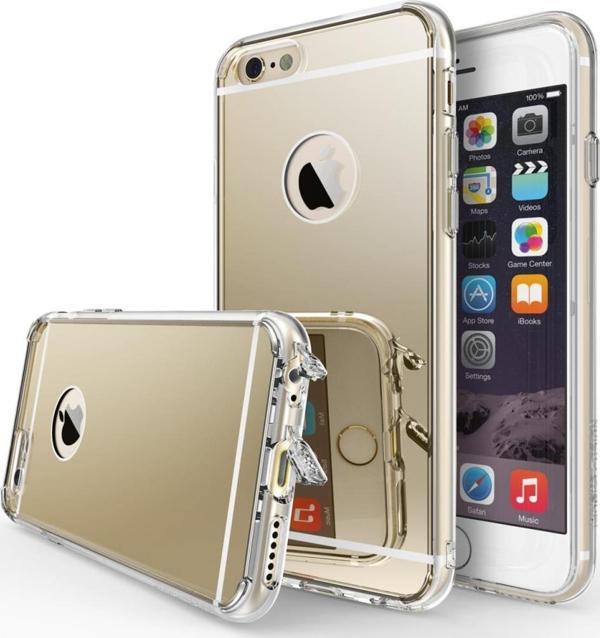 Ringke Mirror Fusion iPhone 6s/ 6 ile Uyumlu Aynalı Kılıf Royal Gold - Image 1