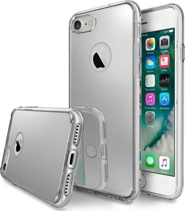 Ringke Mirror Fusion iPhone 7 ile Uyumlu Aynalı Kılıf Silver - Image 1
