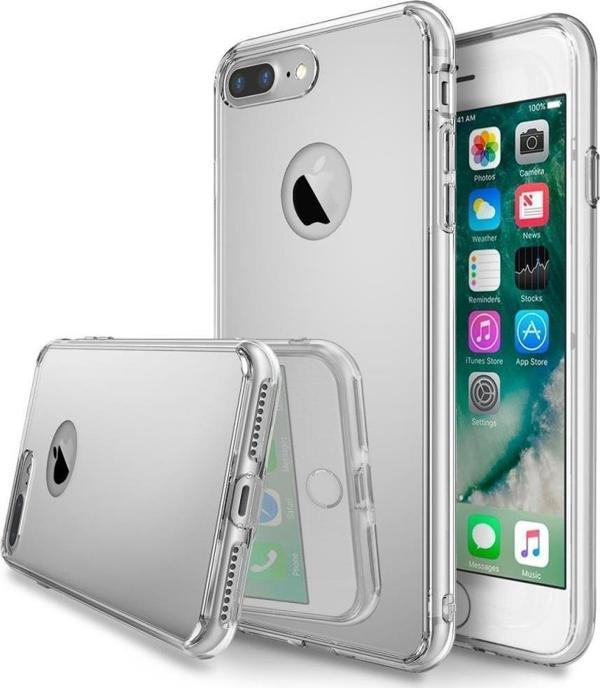 Ringke Mirror Fusion İphone 7 Plus ile Uyumlu Aynalı Kılıf Silver - Image 1
