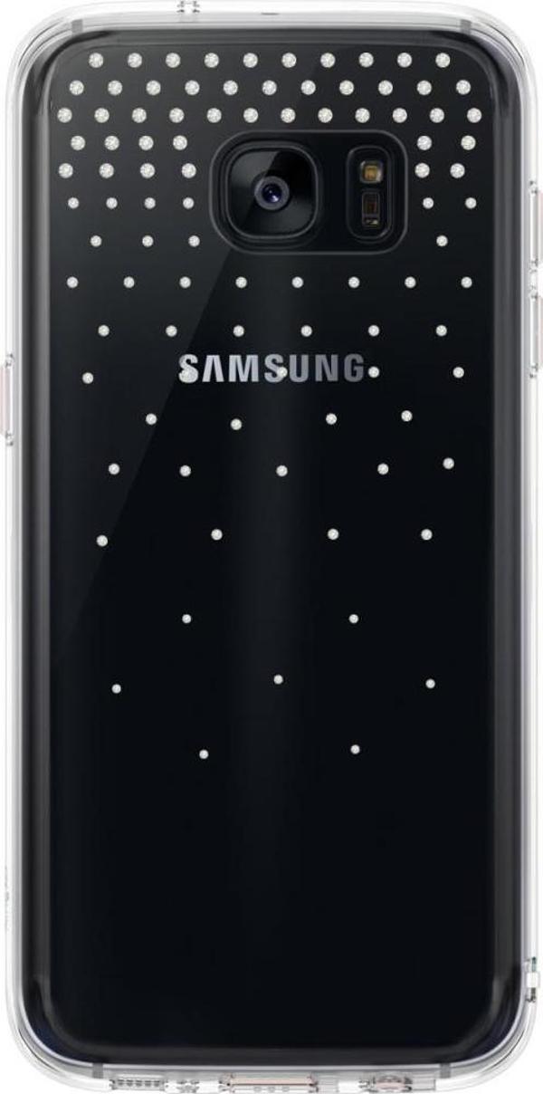 Ringke Noble Fusion Galaxy S7 Edge ile Uyumlu Taşlı Kılıf Extra Darbe Emici Snow Clear - Image 1