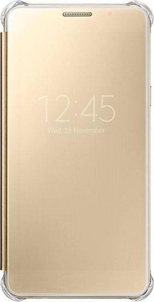 Galaxy A5 (2016) A510F ile Uyumlu Clear View Cover Altın EF-ZA510CFEGWW - Image 1