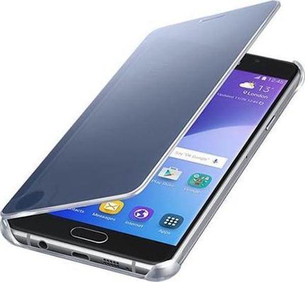 Galaxy A7 (2016) A710F ile Uyumlu Clear View Cover Siyah EF-ZA710CBEGWW - Image 1