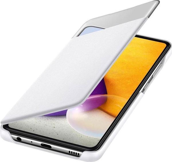 Galaxy A72 ile Uyumlu S View Cüzdan Kılıf Beyaz EF-EA725PWEGWW - Image 1