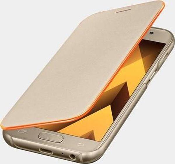 Galaxy A3(2017) ile Uyumlu Neon Flip Cover Gold EF-FA320PFEGWW - Image 1