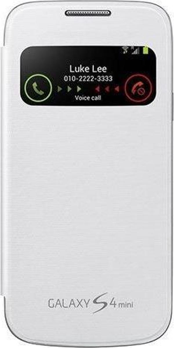 Galaxy S4 Mini i9190 ile Uyumlu S View Cover Kılıf Beyaz EF-CI919BWEGWW - Image 1