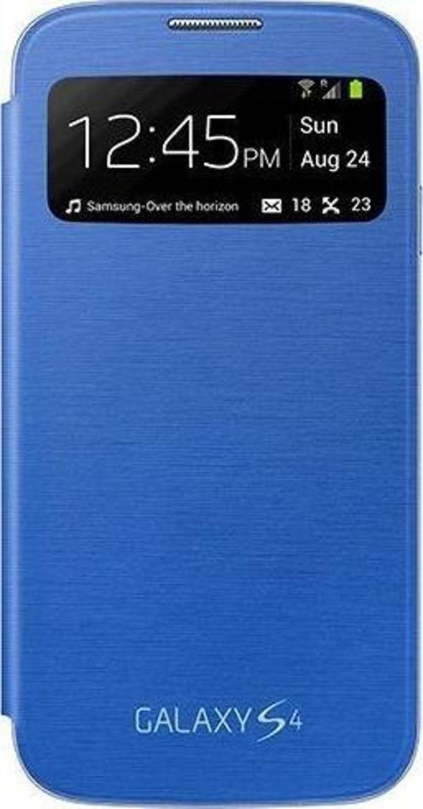 Galaxy S4 i9500 ile Uyumlu S View Cover Kılıf Mavi EF-CI950BCEGWW - Image 1