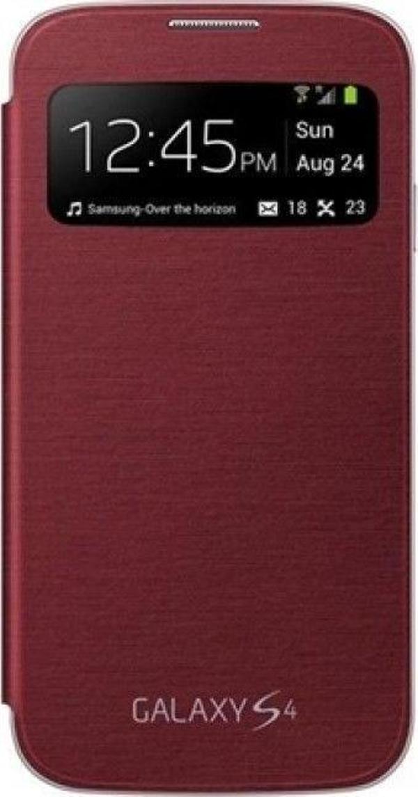 Galaxy S4 i9500 ile Uyumlu S View Cover Kılıf Kırmızı EF-CI950BREGWW - Image 1