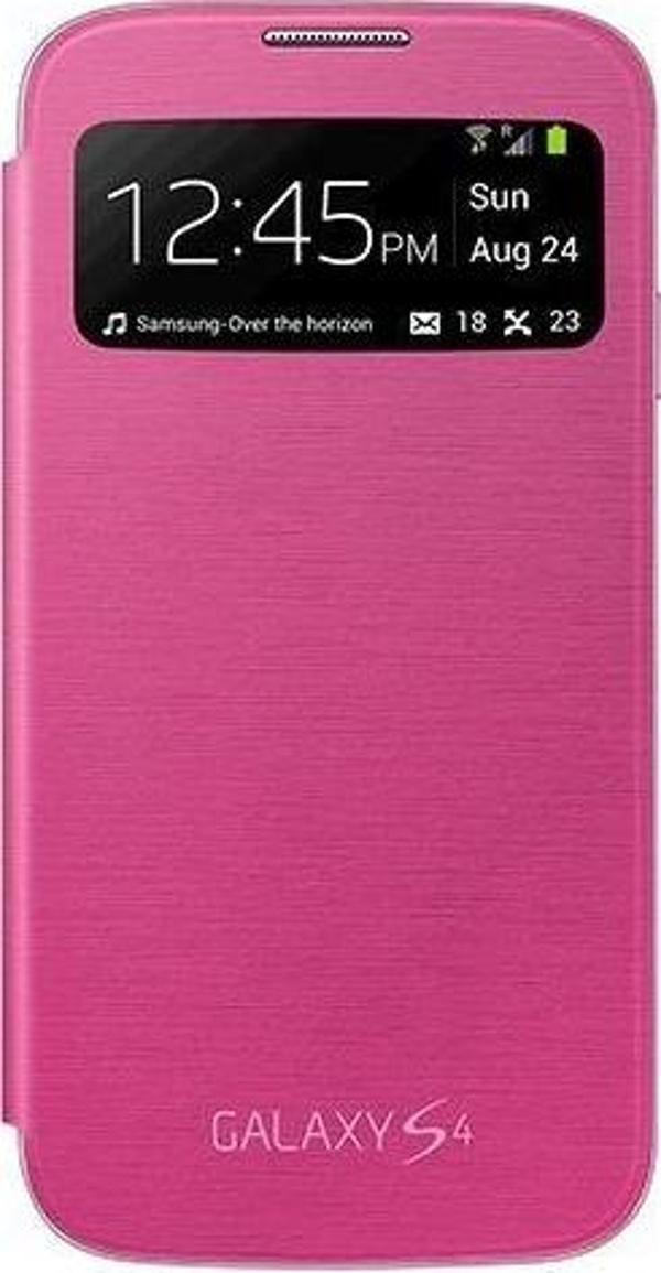 Galaxy S4 i9500 ile Uyumlu S View Cover Kılıf Pembe EF-CI950BPEGWW - Image 1