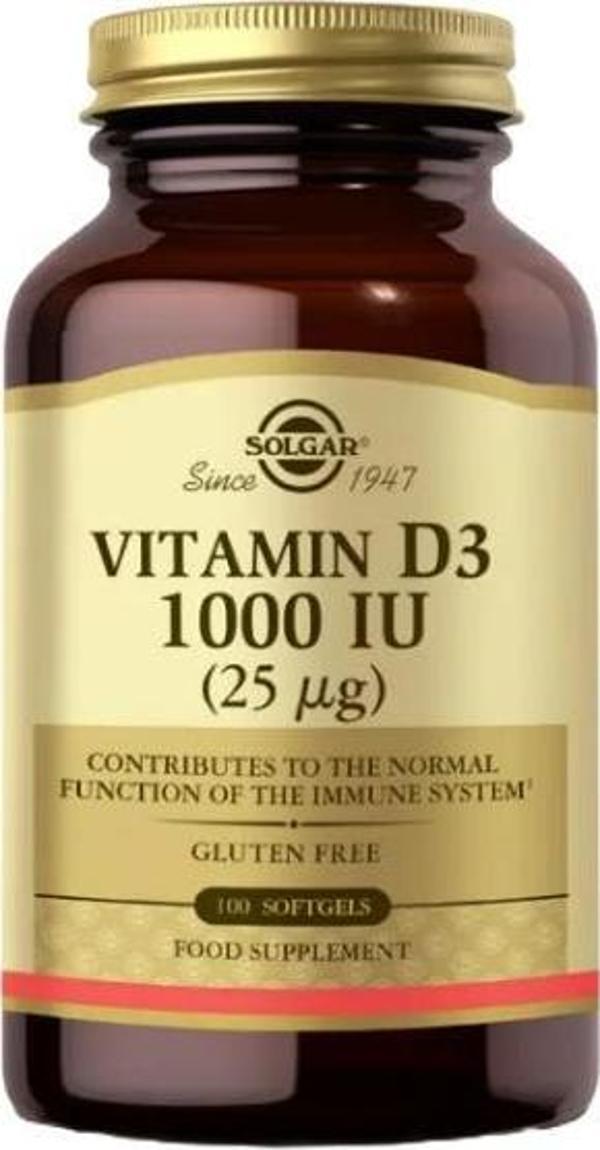 Solgar Vitamin D3 1000 IU 100 Tablet - Image 1