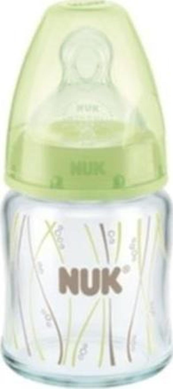 Nuk FC Silikon Emzikli First Choice Cam Biberon Yeşil 120 Ml - Yeşil - Image 1
