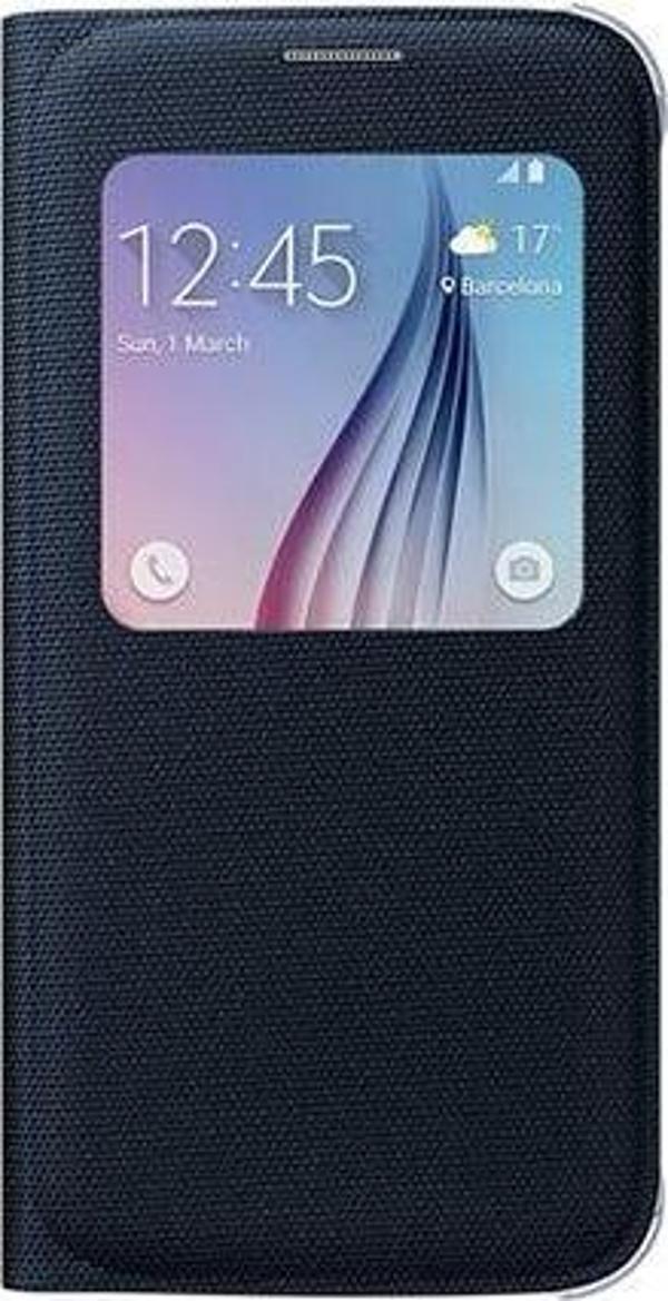 Galaxy S6 ile Uyumlu S View Cover (Tekstil) Siyah EF-CG920BBEGWW - Image 1