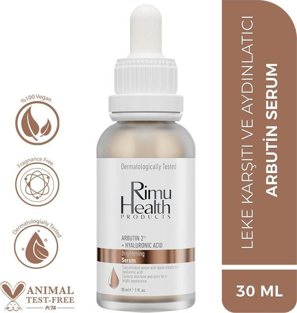 Rimu Health Products	 Leke Karşıtı, Cilt Tonu Eşitleyici Ve Aydınlatıcı Arbutin Serum 30ml - Image 1