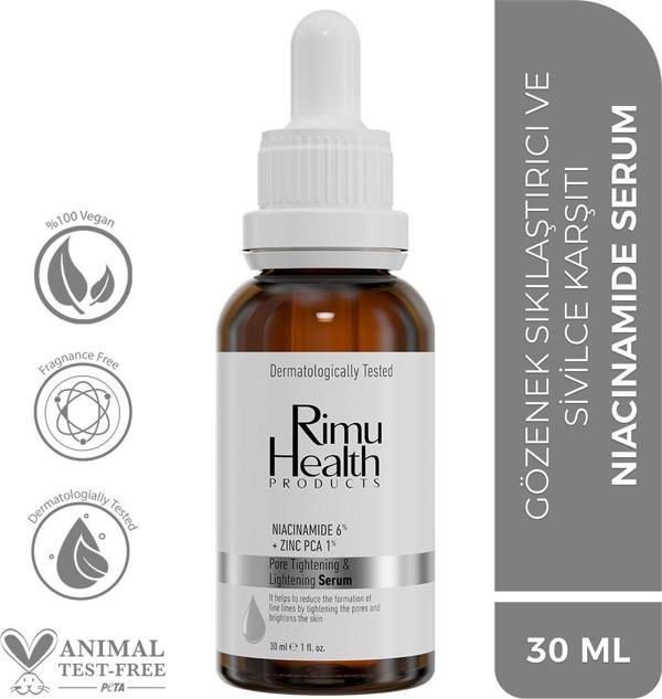 Rimu Health Products	 Gözenek Sıkılaştırıcı Siyah Nokta Ve Serum 30ml (niacinamide 6%+zınc Pca) - Image 1