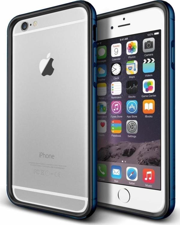 Verus iPhone 6 Plus/6S Plus ile Uyumlu Iron Bumper Kılıf Black Monaco Blue - Image 1