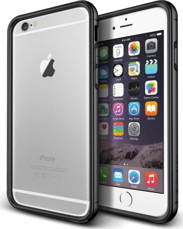 Verus iPhone 6 Plus/6S Plus ile Uyumlu Iron Bumper Kılıf Black Titanium - Image 1