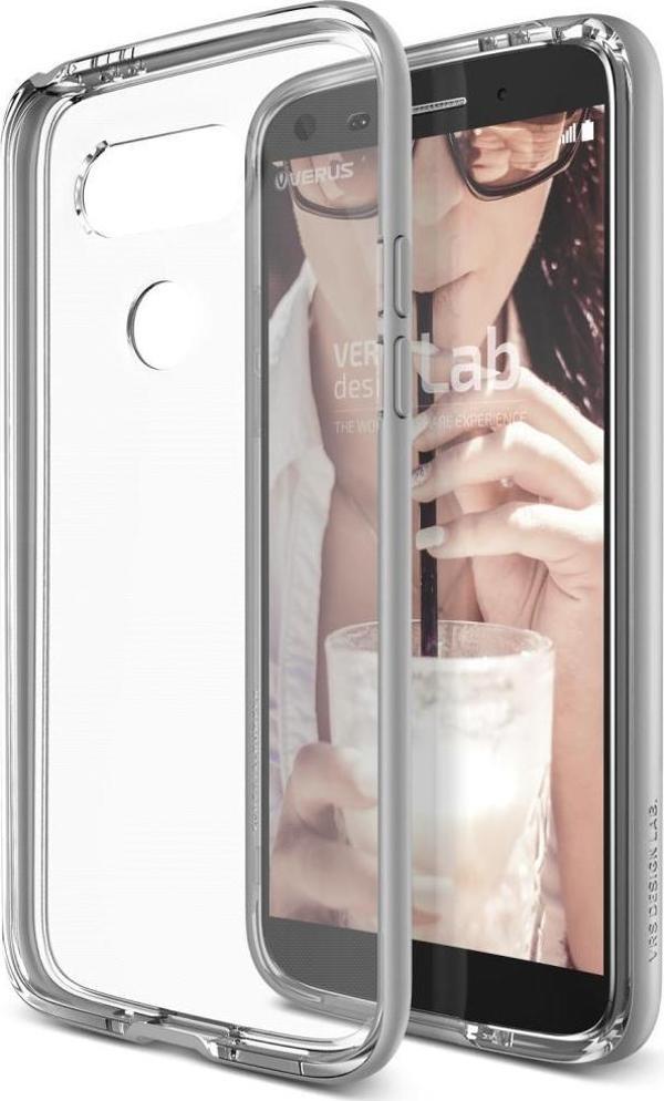 Verus G5 ile Uyumlu Crystal Bumper Kılıf Light Silver - Image 1