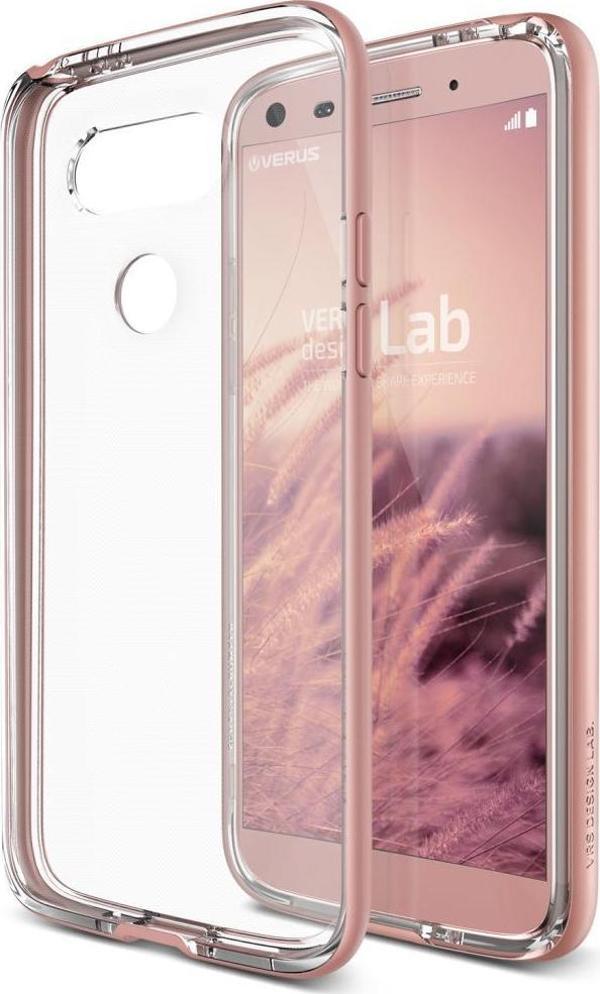 Verus G5 ile Uyumlu Crystal Bumper Kılıf Rose Gold - Image 1