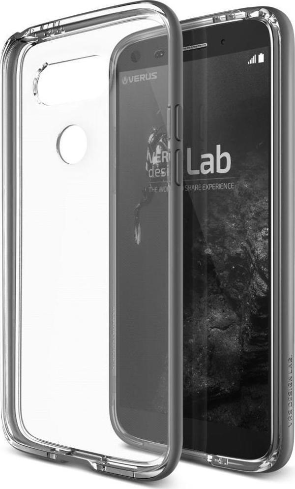Verus G5 ile Uyumlu Crystal Bumper Kılıf Steel Silver - Image 1