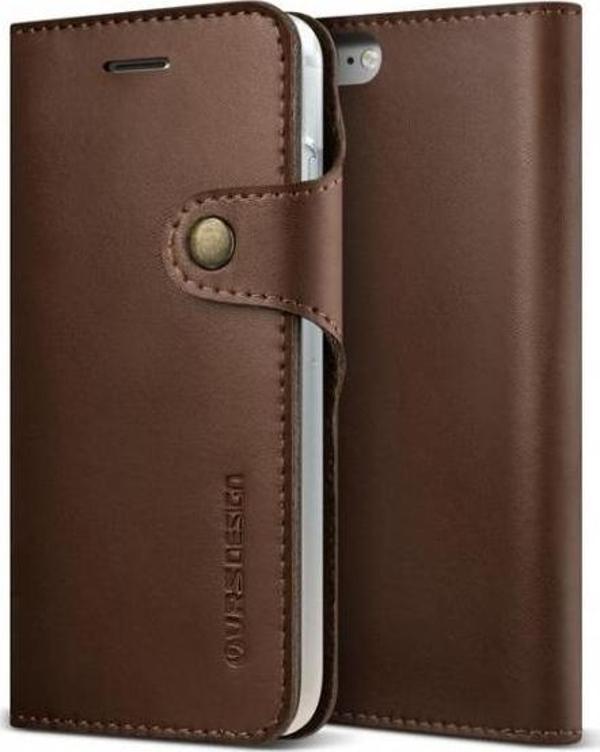 VRS Design iPhone 8 / 7 ile Uyumlu Native Diary Kılıf Dark Brown - Image 1