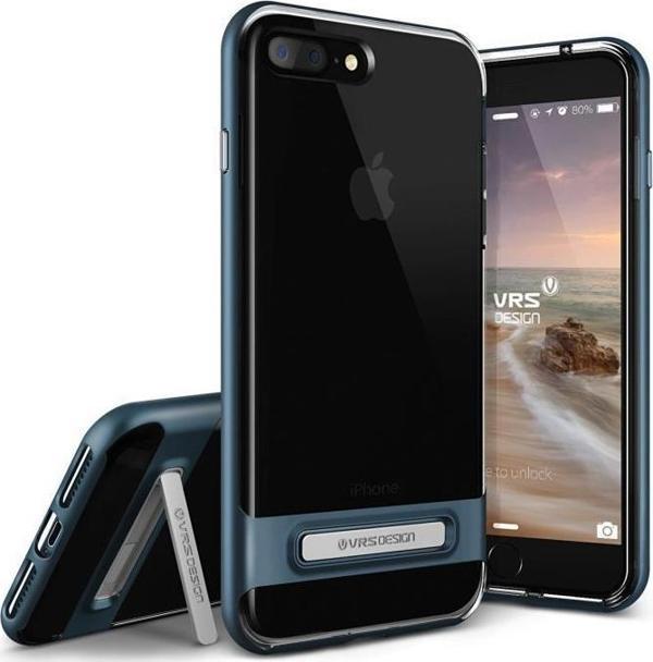 VRS Design iPhone 8 Plus / 7 Plus ile Uyumlu Crystal Bumper Kılıf Steel Blue - Image 1