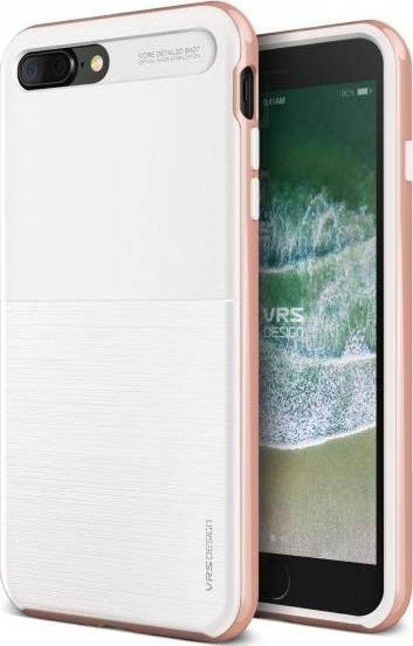 VRS Design iPhone 8 Plus ile Uyumlu New High Pro Shield Kılıf White Rose Gold - Image 1