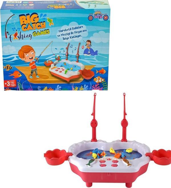 Sole Müzikli, Havuzlu Balık Yakalama Oyunu, 8 Balık ve 2 Oltalı - Big Catch Fishing Game,SOMON - Image 1