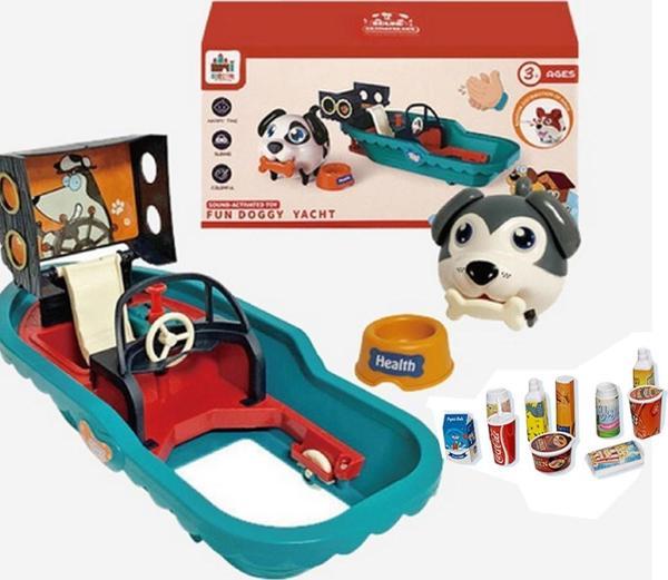 Sole Ses ile kontrol Edilen, İnteraktif Yürüyen Havlayan Sevimli Köpek ve Su Püskürten Teknesi, Aksesuarları ile.... - Image 1