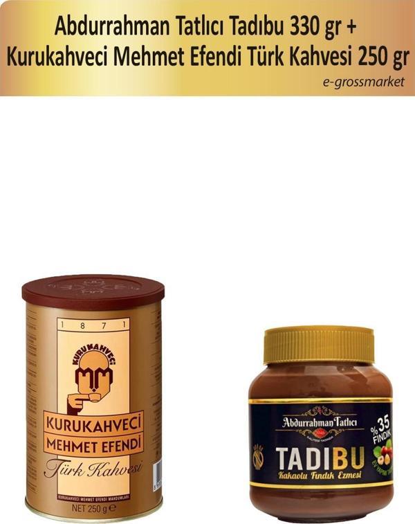 Abdurrahman Tatlıcı Tadıbu 330 gr + Kurukahveci Mehmet Efendi Türk Kahvesi 250 gr - Image 1