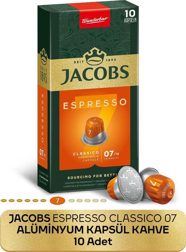 Jacobs Espresso 7 Classico Kapsül Kahve Nespresso Uyumlu 10 Kapsül - Image 1
