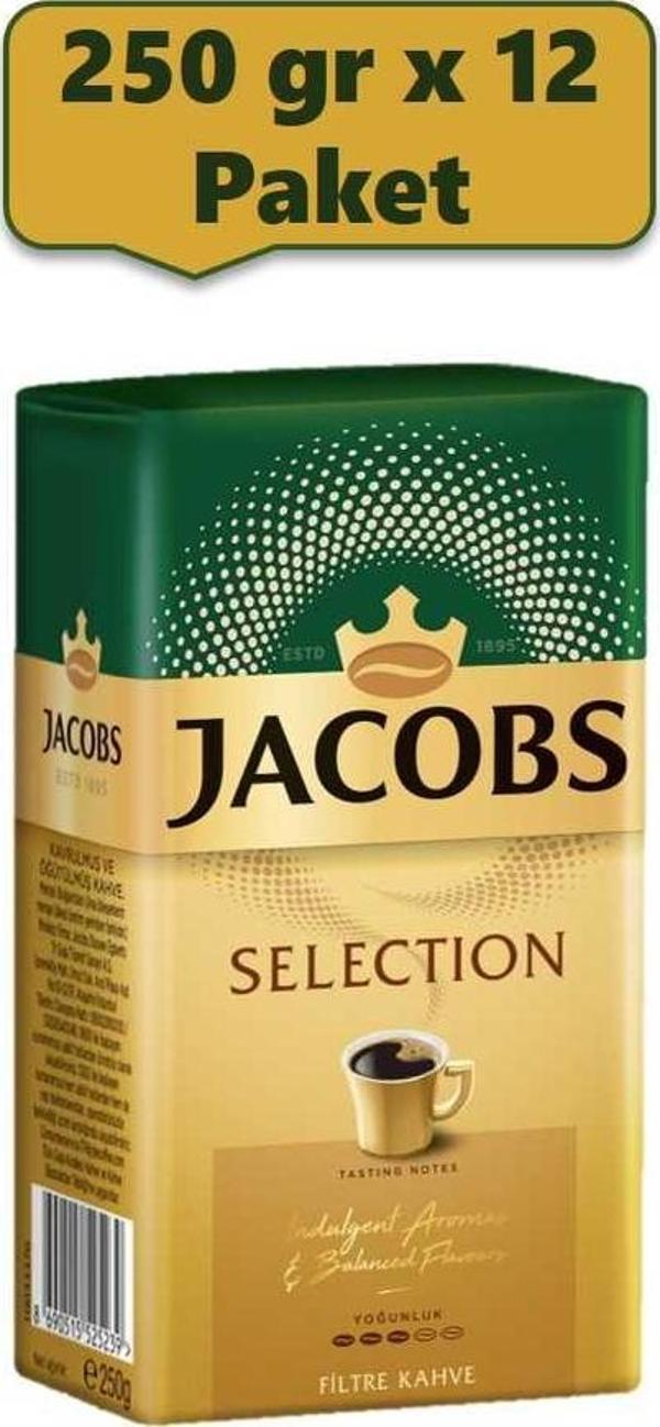 Jacobs Selection Filtre Kahve 250 gr x 12 Adet - Image 1