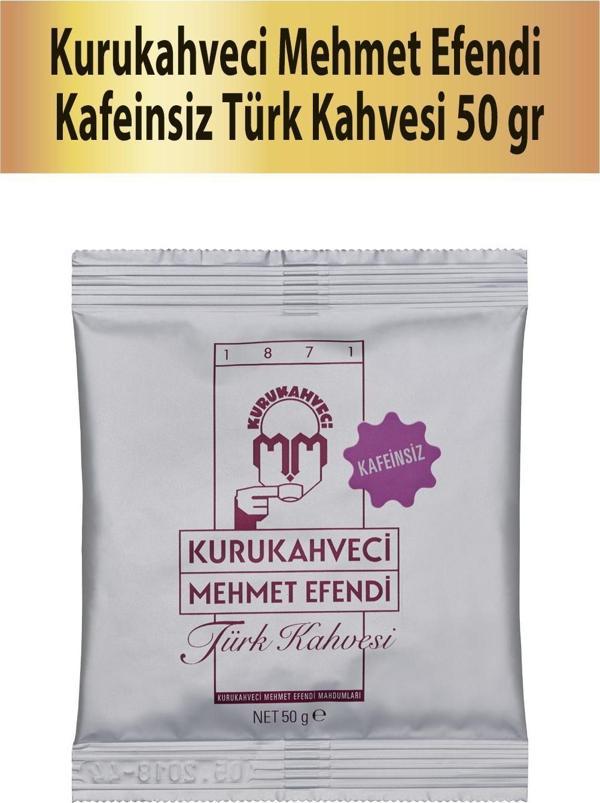 Kurukahveci Mehmet Efendi Kafeinsiz Türk Kahvesi 50 gr Türk Kahvesi - Image 1