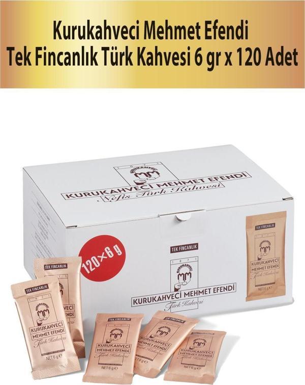 Kurukahveci Mehmet Efendi Tek Fincanlık 6 gr x 120 Adet Türk Kahvesi - Image 1