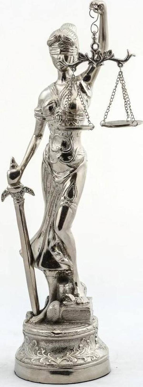 Dekoratif Zamak Adalet Terazisi Heykel Biblo 48 Cm Biblo - Image 1