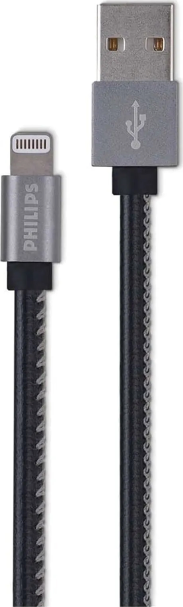 Philips Apple MFI Lisanslı UsbA to Lightning Deri Kaplama 1.2Metre Hızlı Data ve Şarj Kablosu DLC2508B - Image 1