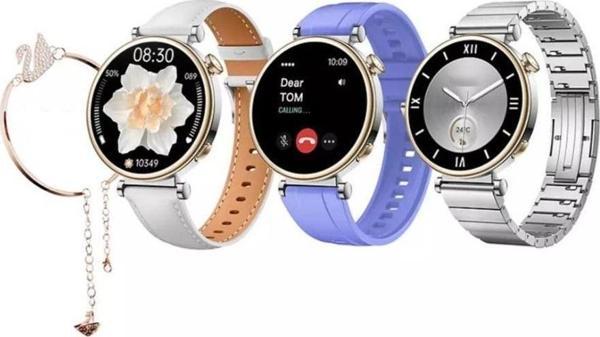 Schitec Rw-43 Gerçek Amoled Ekran Android iOS Harmonyos Uyumlu 3 Kordonlu Bileklik Hediyeli Akıllı Saat Gümüş - Image 1