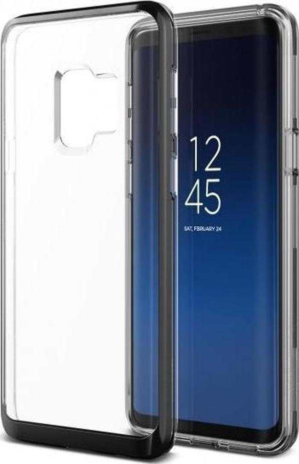 VRS Design Galaxy S9 ile Uyumlu Crystal Bumper Kılıf Metallic Black - Image 1