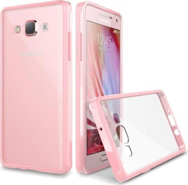 VRS Galaxy A7 2015 ile Uyumlu Crystal Mixx Kılıf Baby Pink - Image 1