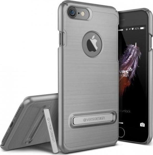 VRS iPhone 7 ile Uyumlu Simpli Lite Kılıf Steel Silver - Image 1
