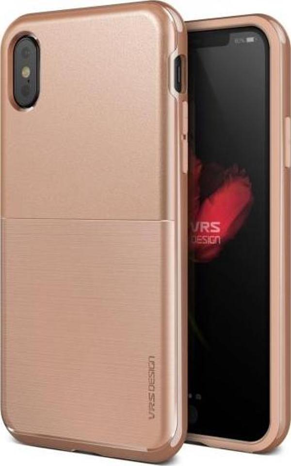 VRS iPhone X ile Uyumlu High Pro Shield Kılıf Blush Gold - Image 1